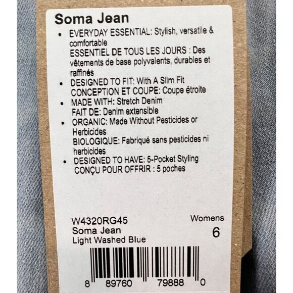 Prana Soma Jeans Womens 28 Blue Light Wash Organic Stretch Denim Skinny Slim NEW - Picture 12 of 14